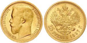 15 Rouble Empire russe (1720-1917) Or Nicolas II (1868-1918)