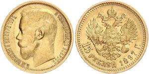 15 Rouble Empire russe (1720-1917) Or Nicolas II (1868-1918)