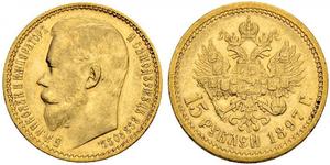 15 Rouble Empire russe (1720-1917) Or Nicolas II (1868-1918)