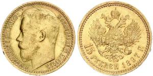 15 Rouble Empire russe (1720-1917) Or Nicolas II (1868-1918)