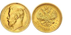15 Rubel Russisches Reich (1720-1917) Gold Nikolaus II (1868-1918)