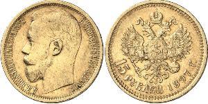 15 Rublo Impero russo (1720-1917) Oro Nicola II (1868-1918)