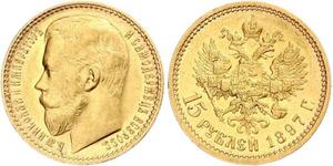 15 Rublo Impero russo (1720-1917) Oro Nicola II (1868-1918)