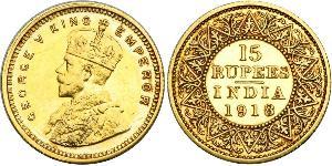15 Rupee Britisch-Indien (1858-1947) Gold George V (1865-1936)