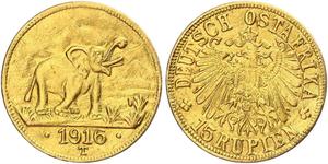 15 Rupee German East Africa (1885-1919) Gold 