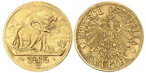15 Rupee German East Africa (1885-1919) Gold 