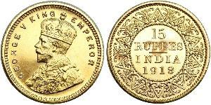 15 Rupee Raj britannique (1858-1947) Or George V (1865-1936)