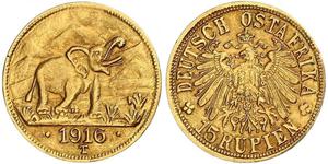 15 Rupee África Oriental Alemana (1885-1919) Oro 