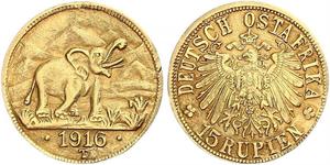 15 Rupee África Oriental Alemana (1885-1919) Oro 