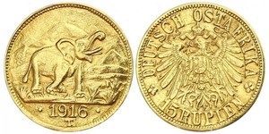 15 Rupee German East Africa (1885-1919) 金 