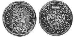 15 Крейцер Баварія (курфюрство) (1623 - 1806) Срібло 