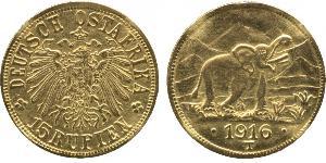 15 Рупія Німецька Східна Африка (1885-1919) Золото 