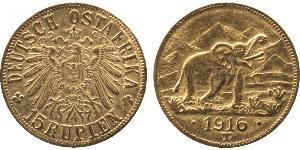 15 Рупія Німецька Східна Африка (1885-1919) Золото 