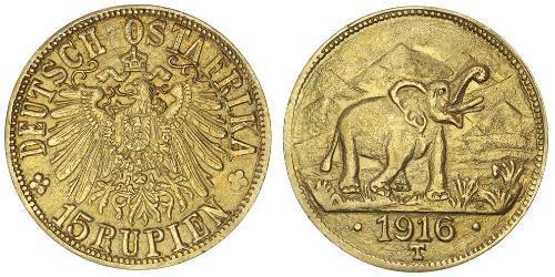 15 Рупія Німецька Східна Африка (1885-1919) Золото 