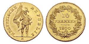 16 Franc Suiza Oro 
