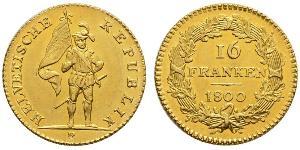 16 Franc Svizzera Oro 
