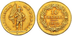 16 Franc Svizzera Oro 