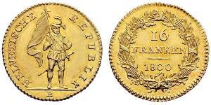 16 Franc Svizzera Oro 