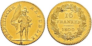 16 Franc Svizzera Oro 