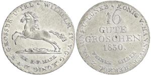 16 Groschen Hannover Argento Guglielmo IV (1765-1837)
