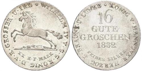 16 Groschen Hannover Argento Guglielmo IV (1765-1837)