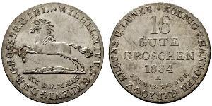 16 Groschen Hannover Plata Guillermo IV (1765-1837)