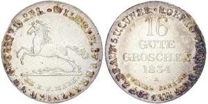 16 Groschen Hannover Plata Guillermo IV (1765-1837)