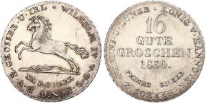 16 Groschen Hannover Plata Guillermo IV (1765-1837)