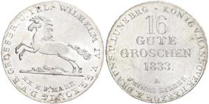 16 Groschen Hannover Plata Guillermo IV (1765-1837)
