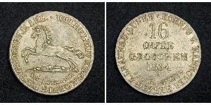 16 Groschen Ганновер Серебро Вильгельм IV (1765-1837)
