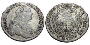 17 Kreuzer Austria Vellón Plata Francisco I del Sacro Imperio Romano Germánico(1708-1765)