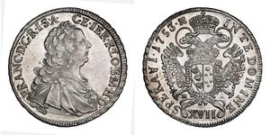17 Kreuzer Austria Vellón Plata Francisco I del Sacro Imperio Romano Germánico(1708-1765)