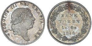 18 Penny Reino Unido de Gran Bretaña e Irlanda (1801-1922) Plata Jorge III (1738-1820)