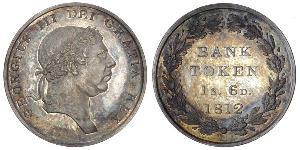 18 Penny Reino Unido de Gran Bretaña e Irlanda (1801-1922) Plata Jorge III (1738-1820)