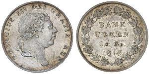 18 Penny Reino Unido de Gran Bretaña e Irlanda (1801-1922) Plata Jorge III (1738-1820)