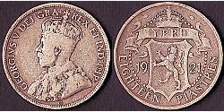 18 Piastre British Cyprus (1878 - 1960) Silber George V (1865-1936)