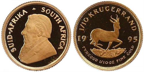 1/10 Krugerrand Sudafrica (1910 - ) Oro Paul Kruger (1825 - 1904)