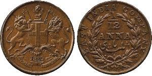 1/12 Anna Inde / Compagnie anglaise des Indes orientales (1757-1858) Cuivre 