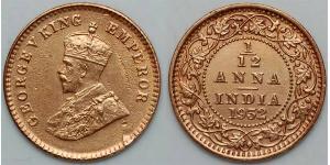 1/12 Anna Raj Britannico (1858-1947) Rame Giorgio V (1865-1936)