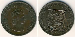 1/12 Shilling Jersey (1066 - ) Bronce 