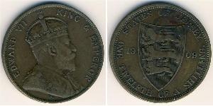 1/12 Shilling Jersey (1066 - ) Bronze Edward VII (1841-1910)