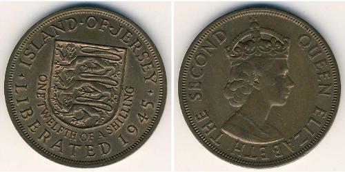 1/12 Shilling Jersey (1066 - ) Bronze 