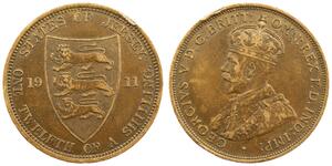 1/12 Shilling Baliato di Jersey (1066 - ) Bronzo 
