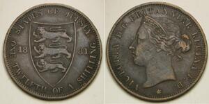 1/12 Shilling Baliato di Jersey (1066 - ) Bronzo 