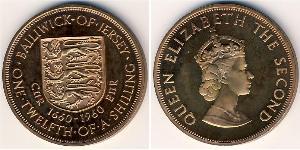 1/12 Shilling Jersey (1066 - ) Cobre 