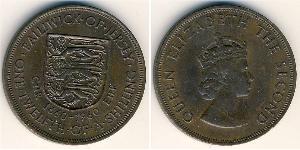 1/12 Shilling Jersey (1066 - ) Cobre 