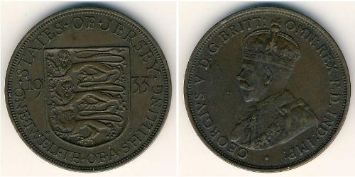 1/12 Shilling Jersey (1066 - ) Cuivre 