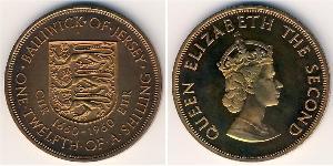 1/12 Shilling Jersey (1066 - ) Kupfer 