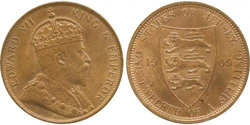 1/12 Shilling 泽西 (1066 - ) 青铜 爱德华七世 (1841-1910)