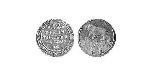 1/12 Thaler Anhalt-Bernburg (1603 - 1863) Billon Silber Alexius Friedrich Christian (Anhalt-Bernburg)(1767 – 1834)